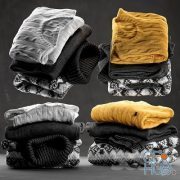 Set of folded sweaters