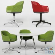 Softshell Chair four-star base by Vitra