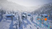 Unreal Engine – Low Poly Snow Forest