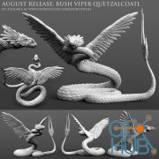 Bush Viper Quetzalcoatl – 3D Print