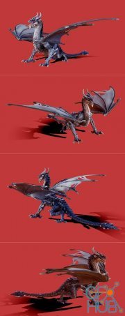 Boss Dragon Rigged – 3D Print