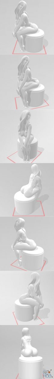 Sexy girl stool – 3D Print