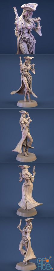 Anne the Pirate Captain – 3D Print