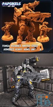 Fkmsa advance battle droid armored heavy arms unit - a – 3D Print