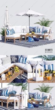 Outdoor Sofa with accessories