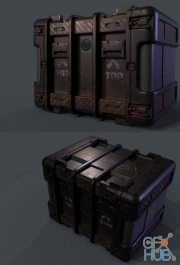 Low poly crate PBR