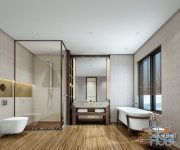 Modern bathroom interior 074