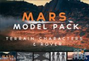 ArtStation Marketplace – Mars – Model Pack – 8k 32Bit Terrain + 7 Posed Characters + Rover