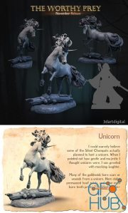 White Unicorn – 3D Print