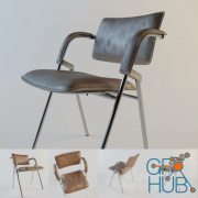 Jacques Dumont Leather and Iron Chair_coroma3
