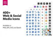 400+ Social Media & Web Icons Vector set (EPS)