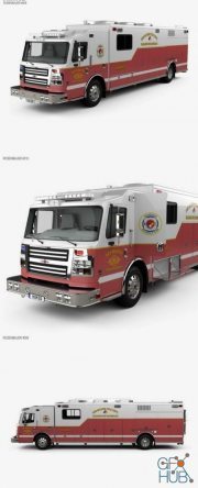Rosenbauer Walk In Rescue Fire Truck 2017 (max, fbx)