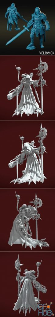 Weary Knight with Greatsword and Warhammer 40.000 Tech-Priest – 3D Print