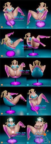 Digital Dark Pin-Ups - Gamer Girl 4 and FUTA Version – 3D Print