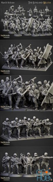 Highlands Miniatures - Sunland Militia March 2022 – 3D Print