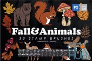 Envato – 30 Autumn & Animals Photoshop Stamp Brushes