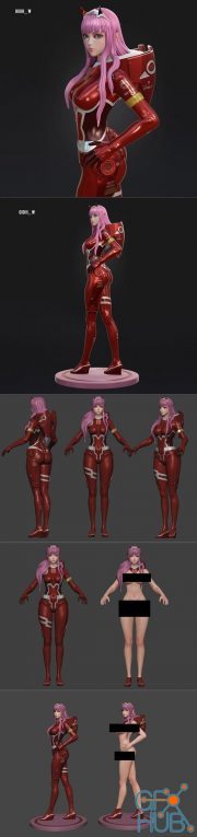 Zero Two From Darling In the FranXx – 3D Print