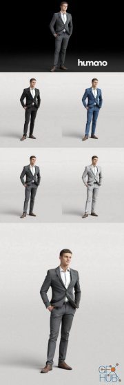 Humano Elegant Business Man Standing and smiling 0101