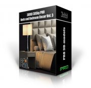 3DDD/3DSky PRO Beds and Bedroom Decor Vol. 3