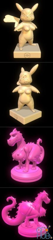 Pikachu Libre - Pokémon Go and Interstellar Demon Stripper – 3D Print
