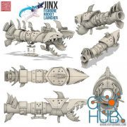 Jinx Fishbone Rocket Launcher – 3D Print