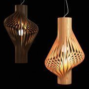 Pendants in eco-style, from slats