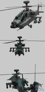 Military Helicopter low-poly (Blend)