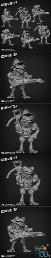 Goon Master Games - Sacred Swamp - Frog Arbalest – 3D Print