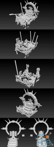 Saurian Stegy-Howdah 2.0 - Accessories Model – 3D Print