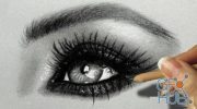 Skillshare – How to Draw a Glitter Smokey Eye on Grey Paper