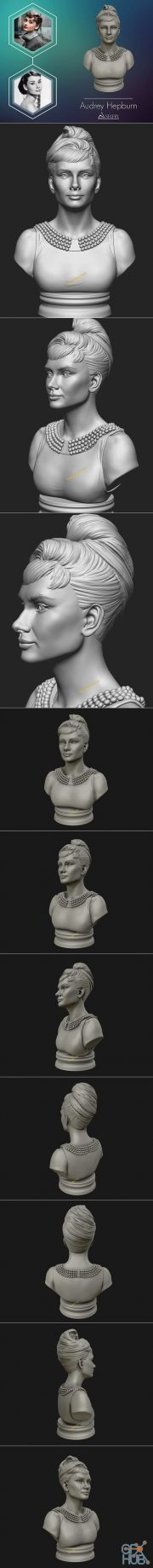 Audrey Hepburn Busto – 3D Print