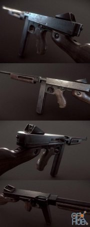 Thompson Submachine Gun (fbx, obj, dae)