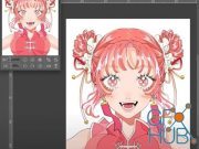 Class101 – Girl character illustration course with a focus on sparkling colors and lines