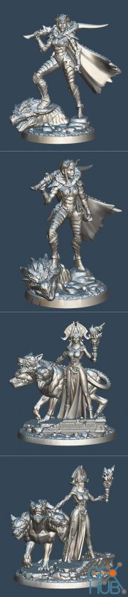 Dragon Slayer and Daughter of Persephone Necromancer – 3D Print