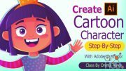 Skillshare – Create a cartoon character with adobe illustrator Step-By-Step!
