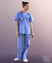 Diana: nurse with phonendoscope (3d-scan)