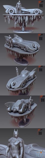 Batmobile Diorama – 3D Print