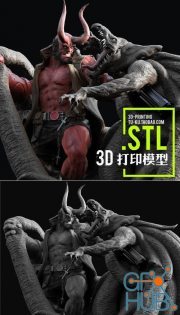 Hellboy Fighting – 3D Print