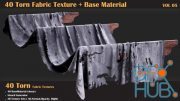 ArtStation – 40 Torn Fabric Texture – VOL 05