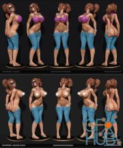 Gabrielle and Gabrielle Topless – 3D Print