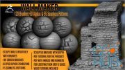 ArtStation – Wall Maker 120 ZBrush Brushes, 60 Alphas, and 55 Pattern