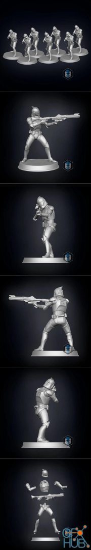 Clone Trooper Figurines - Defenders – 3D Print
