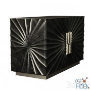 Pleated Media Cabinet by Global Views
