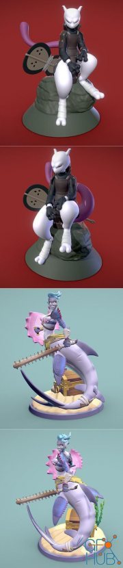 Mewtwo Madara - Naruto Collection and Warrior Mermaid – 3D Print