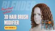 Blender Addon | 3d Hair Brush V3.2 - Modifier | Vfx Grace