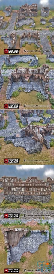 Ruined Tudor Walls – 3D Print