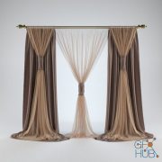 Curtains with tulle (max, obj)