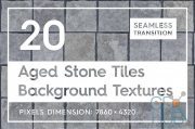 Creativemarket – 20 Aged Stone Tiles Backgrounds