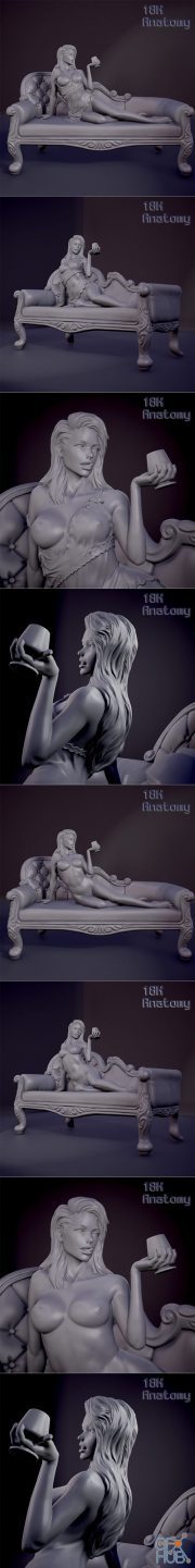 18K Anatomy - Girl on the sofa – 3D Print