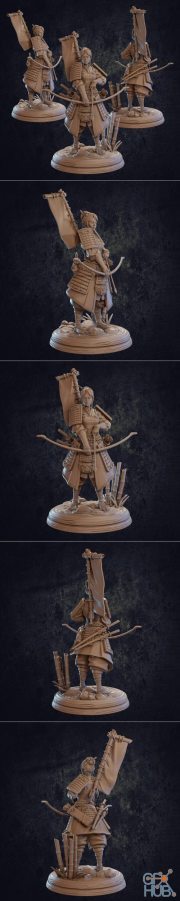 Sakura Female Archer – 3D Print